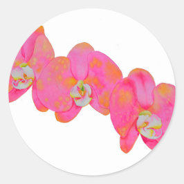 Adesivo Orquídeas cor-de-água rosa Elegante floral tropica