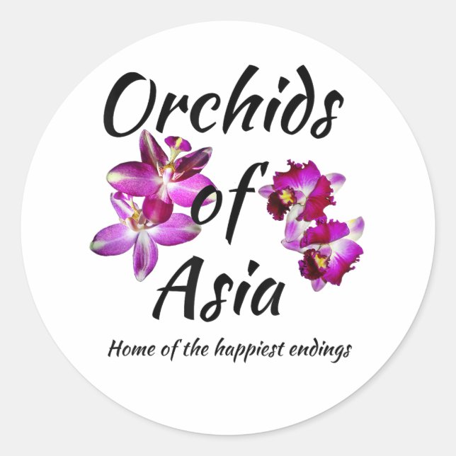 Adesivo Orquídeas da Ásia (Frente)