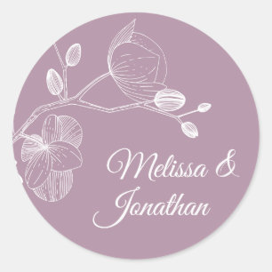 Adesivo Orquídeas elegantes casamento floral moderno rom