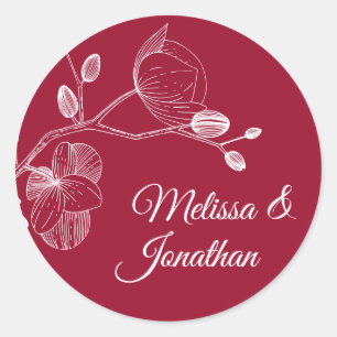 Adesivo Orquídeas elegantes casamento floral moderno rom