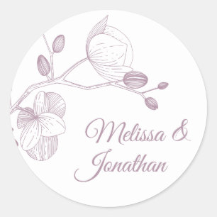 Adesivo Orquídeas elegantes casamento floral moderno rom