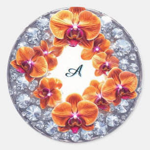 Adesivo Orquídeas Inseridas em Cristais