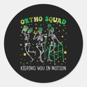 Adesivo Ortho Squad Dancing Skeletons St Patricks Orthopop