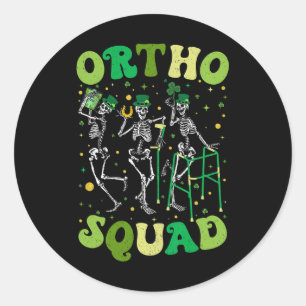 Adesivo Ortho Squad Dancing Skeletons St Patricks Orthopop