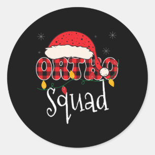 Adesivo Ortho Squad Xadrez Diversão Natal Ortopedicia Trip