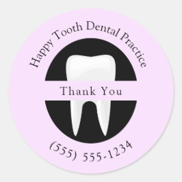 Adesivo Ortodontista Dental Obrigado Rosa Personalizado