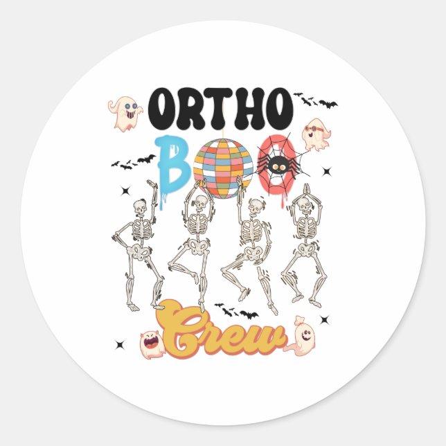 Adesivo Ortopedia Ortopedia Halloween Boo Crew (Frente)