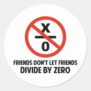 Adesivo Os amigos não se dividem por zero