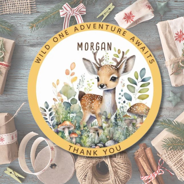 Adesivo Os Animais Da Floresta Vendedora Favorecem Obrigad (Criador carregado)