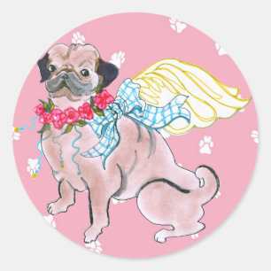 Adesivo Os Anjos de Gulliver Rosebud Pug Sticker