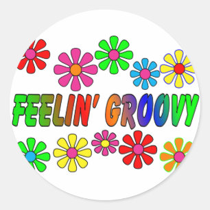Adesivo Os anos 70 de "presentes Groovy do vintage Feelin"