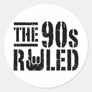 Adesivo Os anos 90 ordenados