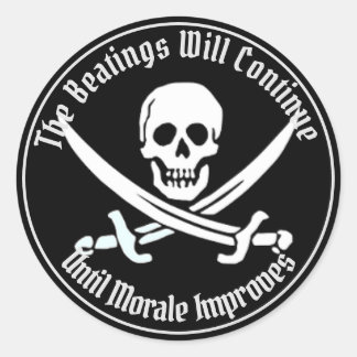 Adesivo Os Beatings Continuarão Até Que A Moral Melhore