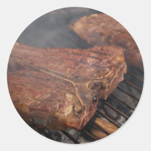 Adesivo Os bifes que grelham o assado grelham a carne