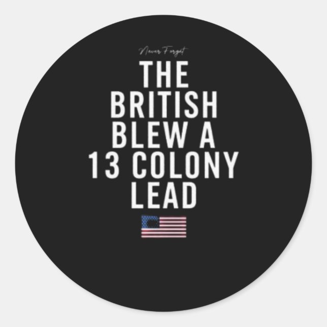 Adesivo Os Britânicos Assumiram Uma Liderança De Treze Col (Frente)