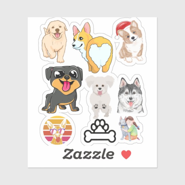 ADESIVO OS CÃES ADORAM (Folha)