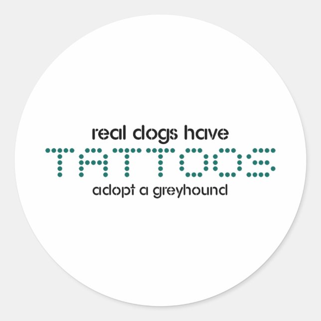 Adesivo Os cães reais têm tatuagens (Frente)
