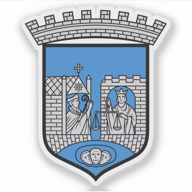 Adesivo Os casacos de armas de Trondheim (Frente)