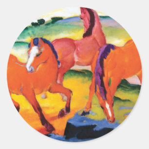 Adesivo Os cavalos vermelhos por Franz Marc