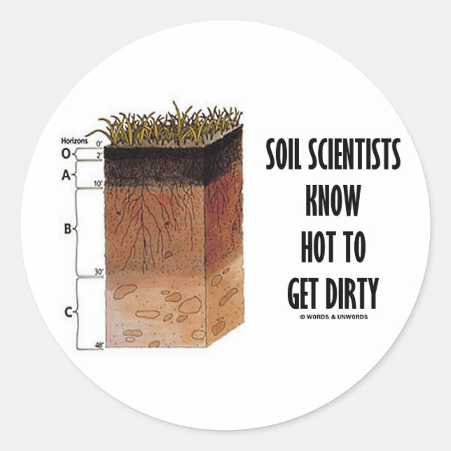 Adesivo Os cientistas do solo sabem obter sujos (Frente)