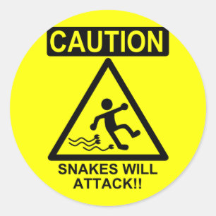 Adesivo Os cobras do cuidado atacarão!!