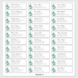 Adesivo Os convidados botânicos verdes se dirigem. Etiquet