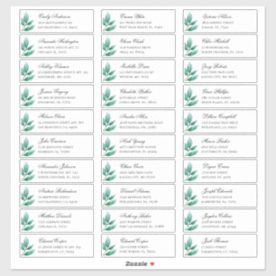 Adesivo Os convidados botânicos verdes se dirigem. Etiquet