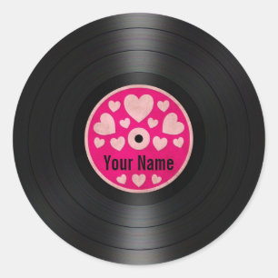 Adesivo Os corações cor-de-rosa personalizaram o álbum