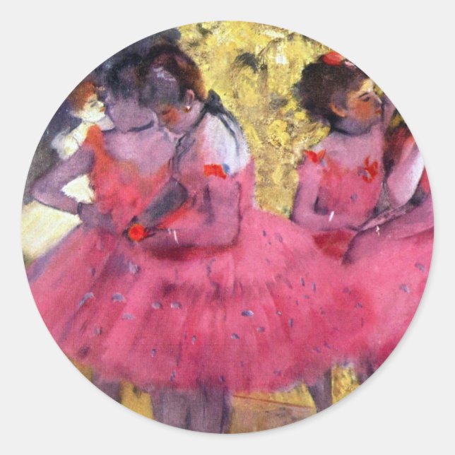 Adesivo Os Dançarinos Rosa, Antes do Balé de Edgar Degas (Frente)