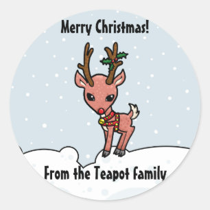 Adesivo Os desenhos animados Rudolf personalizam a