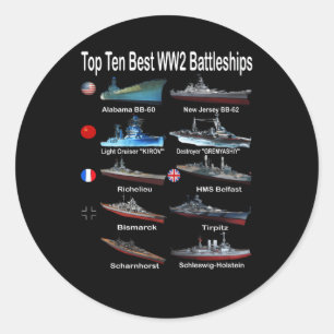 Adesivo Os Dez Melhores Navios De Guerra Ww2 Para Os Quais
