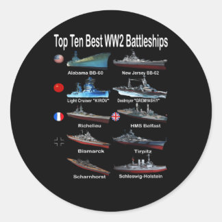 Adesivo Os Dez Melhores Navios De Guerra Ww2 Para Os Quais