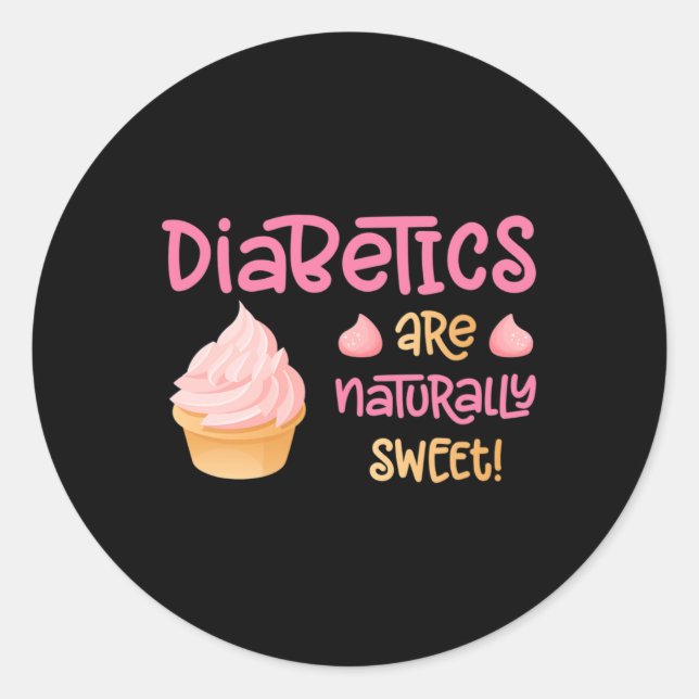 Adesivo Os diabéticos são naturalmente doces (Frente)