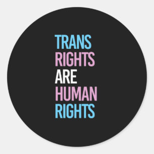 Adesivo Os direitos trans são direitos humanos - cores tra