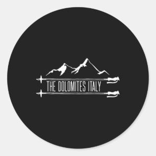 Adesivo Os Dolomites Itália esquiando