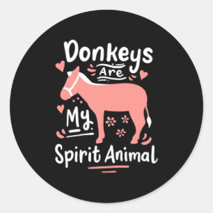 Adesivo Os Donkeys São O Meu Animal Espirituoso