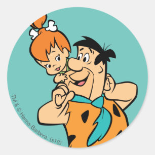 Adesivo Os Flintstones   Fred & Pebbles Flintstone
