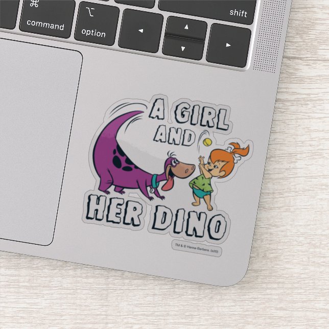 Adesivo Os Flintstones | Pebbles & Dino Play Ball (Detalhe)