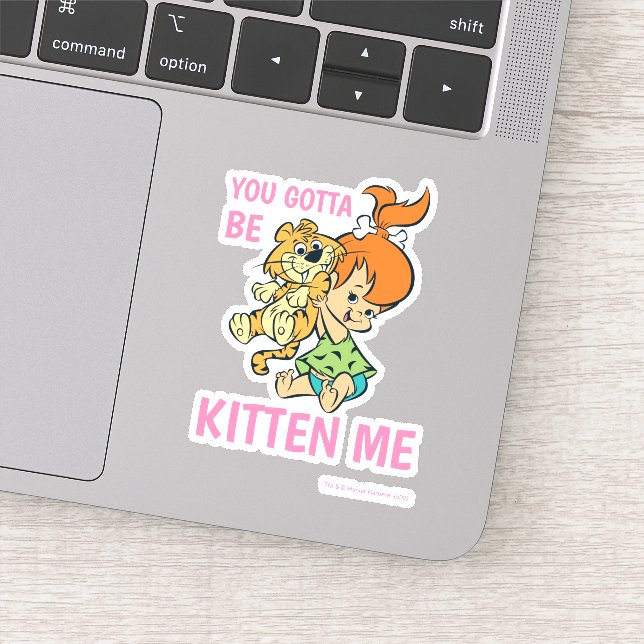 Adesivo Os Flintstones | Pebbles e seu tigre (Detalhe)