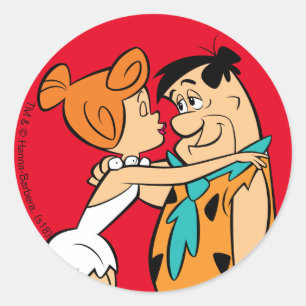 Adesivo Os Flintstones   Wilma que beija Fred