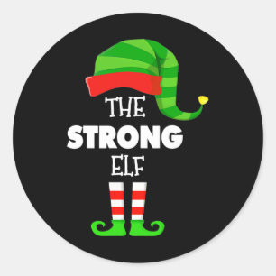 Adesivo Os Fortes Pjs De Natal Da Família Do Grupo Elf