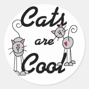 Adesivo Os gatos são camiseta legal e presentes