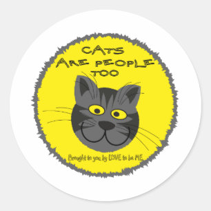 ADESIVO OS GATOS SÃO PESSOAS A -- AMOR A SER MIM