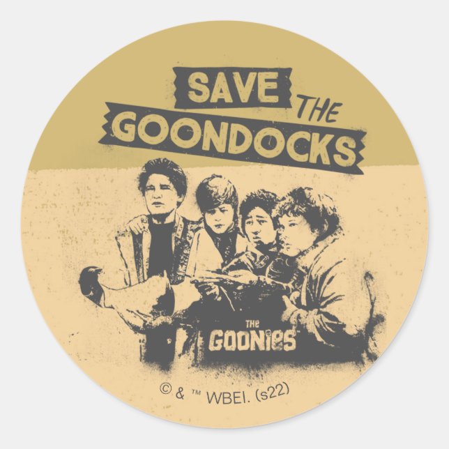 Adesivo Os Goonies "Salvem As Docks" (Frente)
