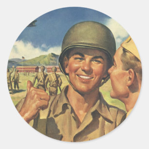 Adesivo Os heróis patrióticos do vintage, pessoal milita
