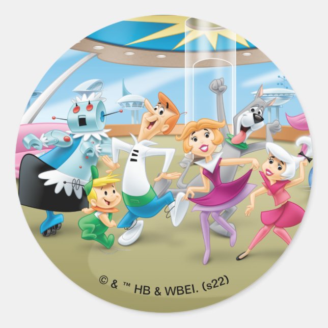 Adesivo Os Jetsons | Festa de dança familiar (Frente)