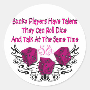Adesivo Os jogadores do Bunko têm o talento