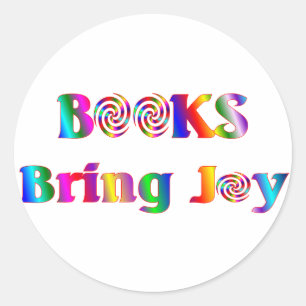 Adesivo Os livros trazem a alegria