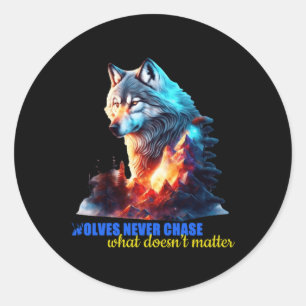 Adesivo Os Lobos Nunca Perseguem O Que Não
