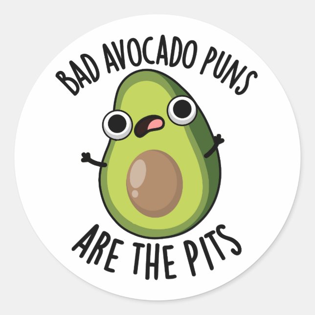 Adesivo Os Maus Avocado São Os Peitos Engraçados E Frutas (Frente)